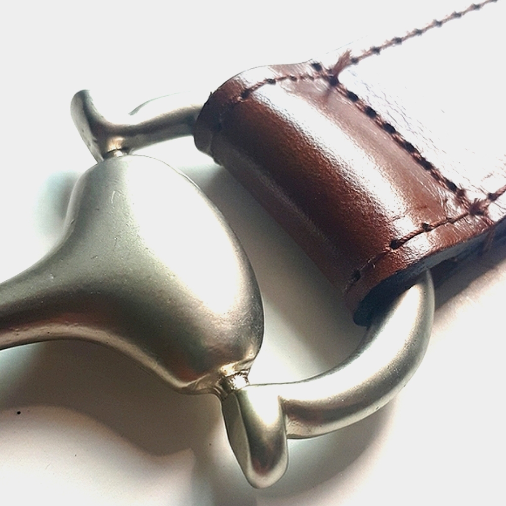 Classic Horse Bit Leather Belt - Picture 6 of 13